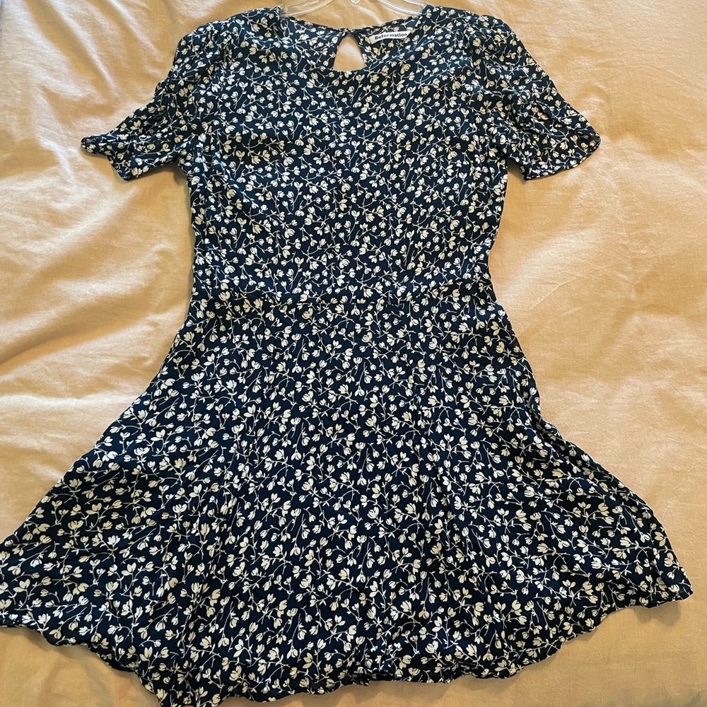 Reformation blue floral dress